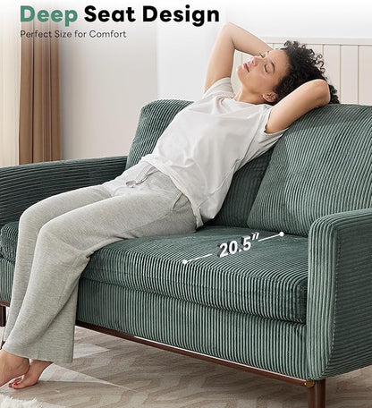 Kingfun 65" Corduroy Love Seat - Image 3