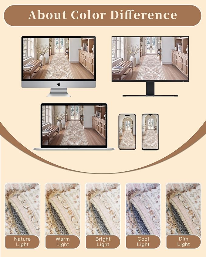 Madane Kitchen Runner 2'6''x8' Soft Rug Runners - Image 12
