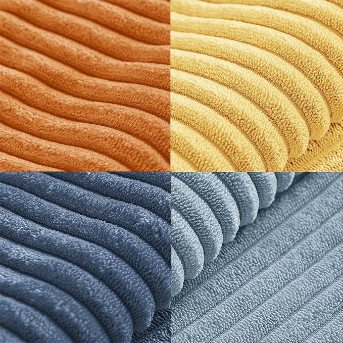 MIULEE Summer Yellow Blue Decorative Throw Pillow Covers 20x20 Inch Set of 4 - Image 6