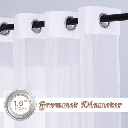NICETOWN Voile Sheer Curtains for Windows, Grommet Elegant Airy Lightweight - Image 2