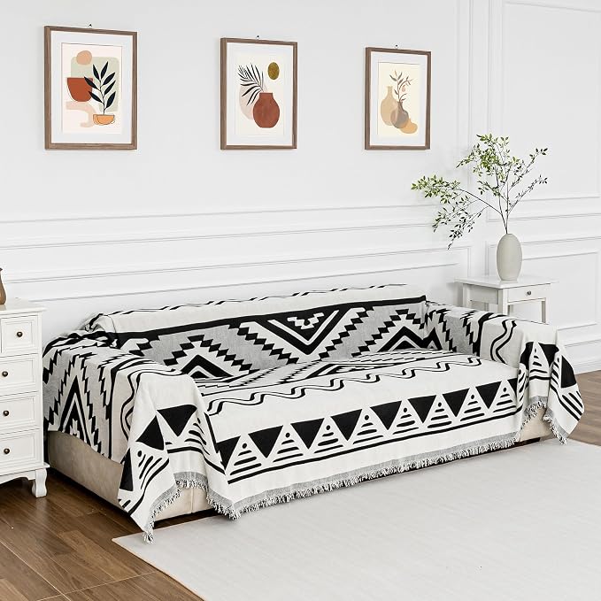 MYSKY HOME Couch Cover for Sectional Sofa Set Boho Geometric Furniture Sofa - Image 2