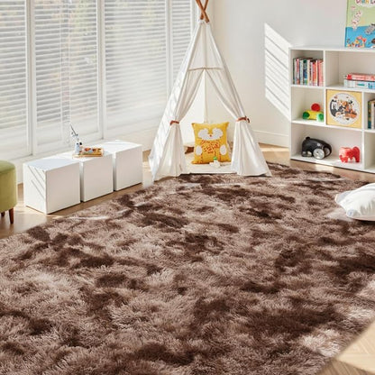 9x12 Ft Extra Large Shag Brown Area Rug - Image 4