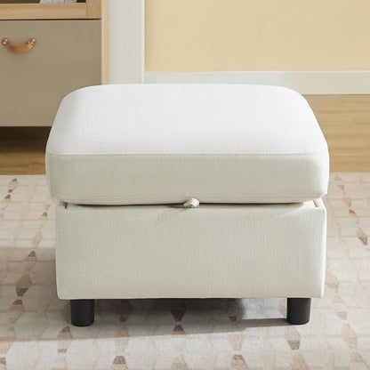 WUTUTUEE 25" Square Storage Ottoman by WUTUTUEE