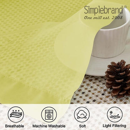 Simplebrand Lemon Sheer Curtains 96 Inches Long, Light Filtering Rod Pocket - Image 5
