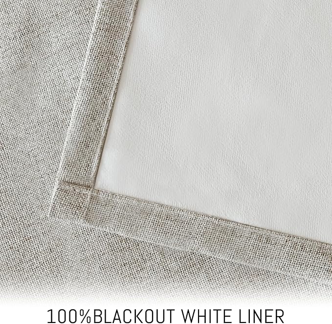 Yakamok Oatmeal Linen Textured Curtains 72 Inches Long - Image 3
