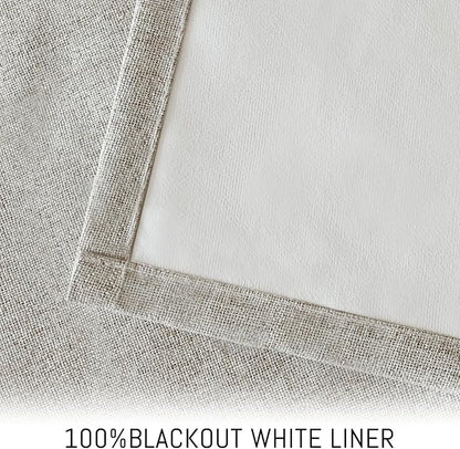 Yakamok Oatmeal Linen Textured Curtains 84 Inches Long - Image 3