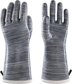 wahoo Liquid Silicone Smoker Oven Gloves, Food-Contact Grade, Heat Resistant Gloves for Cooking, Grilling, Baking, Grey, XL
