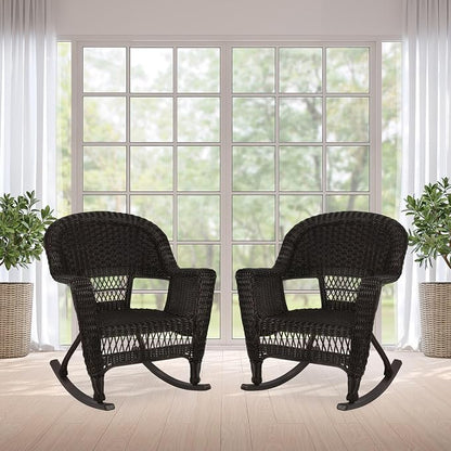 Jeco Set of 2 Wicker Rocker Chairs - Image 4