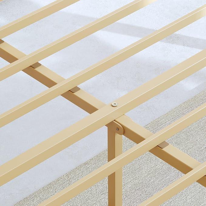 BOSRII 14in High Solid Bamboo Wood Platform Full Size Bed Frame - Image 8