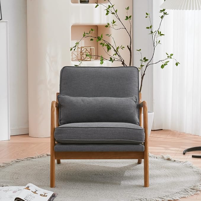 Karl home Accent Chair Mid-Century Modern Chair - Image 3