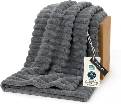 Bedsure Soft Throw Blanket for Couch Decor Gifts Frost Gray 50"x70" | Birthday by Unknown