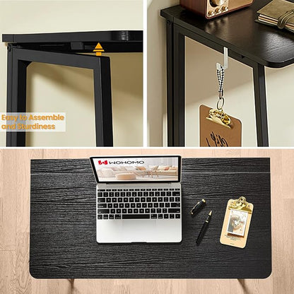 WOHOMO Folding Computer Desk, Small Writing Foldable Desk 31.5", Space-Saving - Image 7