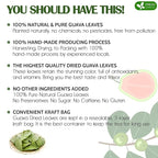 FreshDrinkUS, Premium 50+ Natural Guava Leaves, Whole Dried Leaves, 100% Pure, Natural Guava Loose Leaf Herbal Tea, Non GMO, No Additives, No Caffeine, Vegan