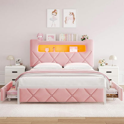 Full Upholstered LED Bed Frame - Image 8