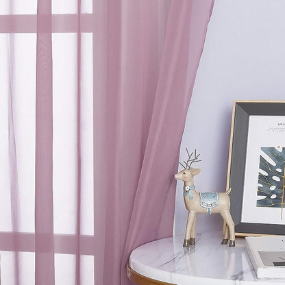 NICETOWN Bedroom Sheer Curtains 63 inch Length - Image 3