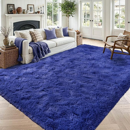 6x9 Large Royal Blue Fluffy Soft Area Rug Non-Slip by ModernHomeDecor