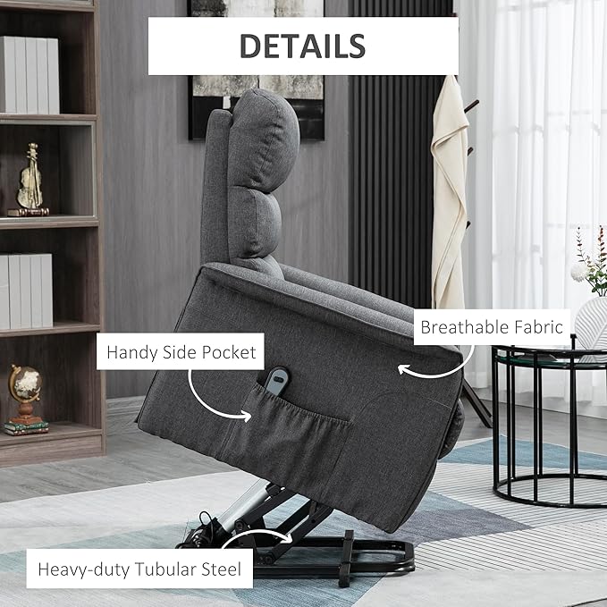 HOMCOM Power Lift Recliner Chair - Image 6
