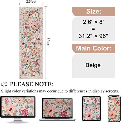 DUKINO 2.6x8 Runner Rug, Washable Runner Rug - Image 2