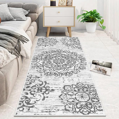 HEBE Hallway Runner Rug 2'x5', Washable Non Slip Kitchen Rug Runner | Soft Boho - Image 6