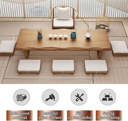 Solid Wood Japanese Low Floor Table Meditation Floor Sitting Altar Table - Image 3