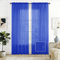 SpaceDresser Check Sheer Curtains 108 Inches Long by SpaceDresser