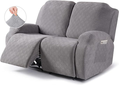 VANSOFY Oversized Recliner Cover, 2-Pieces Stretch Reclining Couch Cover by VANSOFYFURNITURECOVERS