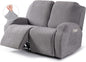 VANSOFY Oversized Recliner Cover, 2-Pieces Stretch Reclining Couch Cover by VANSOFYFURNITURECOVERS
