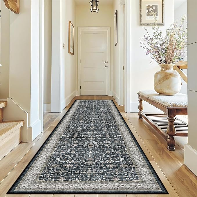 Hallway Runner Rug 2x8 for Bedroom Kitchen | Non Slip;Machine Washable; Ideal - Image 3