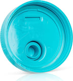 Brewing America Mason Jar Drinking Cup Pint and Half Drinking Lid and Azure 24oz Jar (1, Teal)