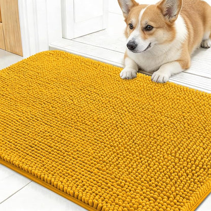 OLANLY Dog Door Mat for Muddy Paws 30x17, Super Absorbent Chenille Mud Mat | by OLANLY