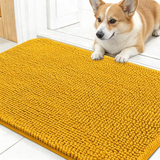 OLANLY Dog Door Mat for Muddy Paws 24x16, Super Absorbent Chenille Mud Mat | by OLANLY