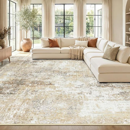 RELEANY Washable 9'x12' Abstract Area Rug by RELEANY
