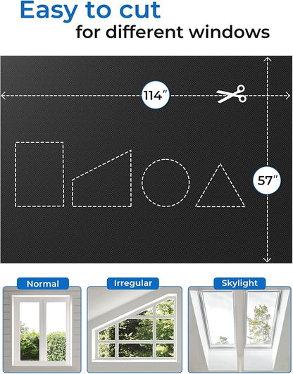 114"x60" Portable Blackout Curtains Blackout Blinds - Image 4