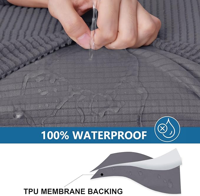 Waterproof Sectional Couch Covers, Non Slip Sofa Cushion Covers | L Shape - Image 3