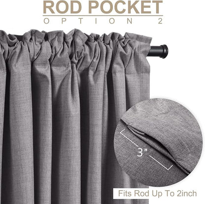 Faux Linen Total Blackout Curtains - Image 4
