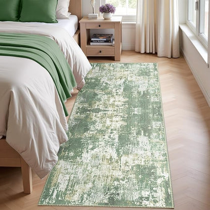 RELEANY Washable Runner 2'x10' Abstract Area Rug - Image 4