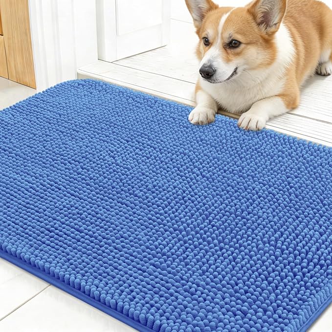 OLANLY Dog Door Mat for Muddy Paws 30x17, Super Absorbent Chenille Mud Mat | by OLANLY
