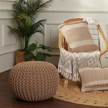 REDEARTH Round Pouf Ottoman - Image 2