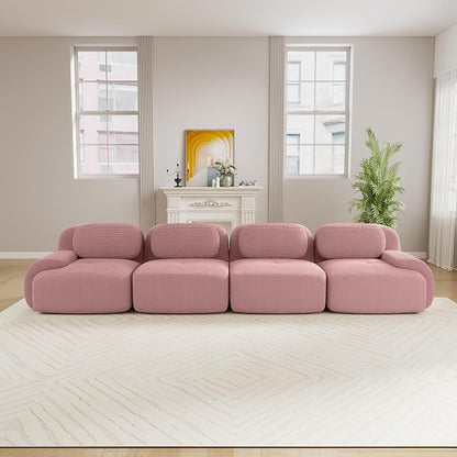Boneless Sectional Couch, No Assembly Required, 152.7” Modular Cloud Sofa - Image 2