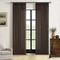 Dark Chocolate 80 Inch Pinch Pleated Semi Sheer Linen Curtains 2 Panels | by Twodrapes