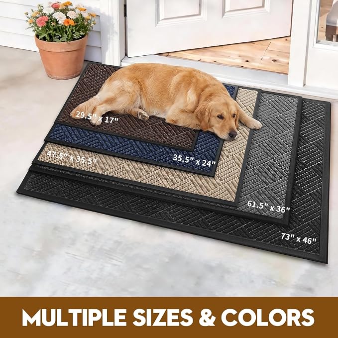 Front Door Mat, Heavy Duty Waterproof Doormat 31.5"x20", Stain Fade Resistant - Image 7