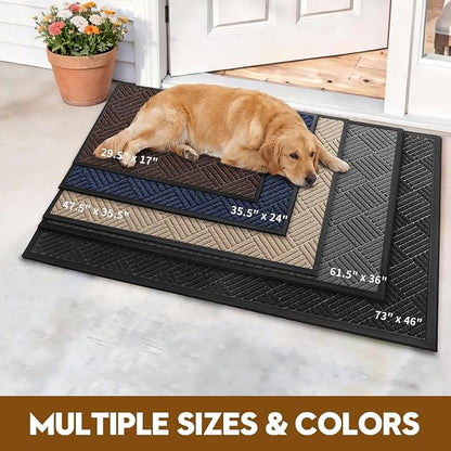 Front Door Mat, Heavy Duty Waterproof Doormat 61.5"x36", Stain Fade Resistant - Image 4