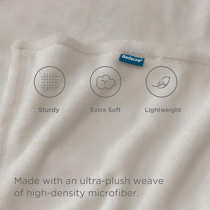 Bedsure GentleSoft Fleece Blanket King Size Linen - Image 3