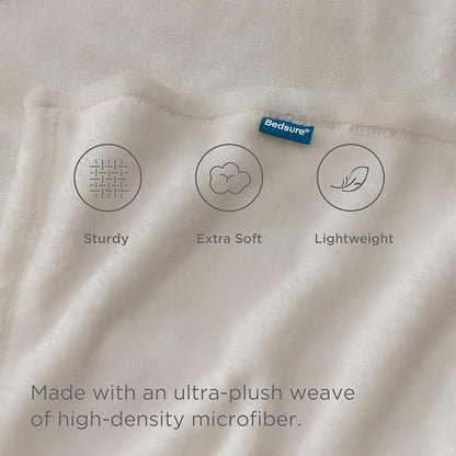Bedsure GentleSoft Fleece Throw XL Blanket Linen - Image 3