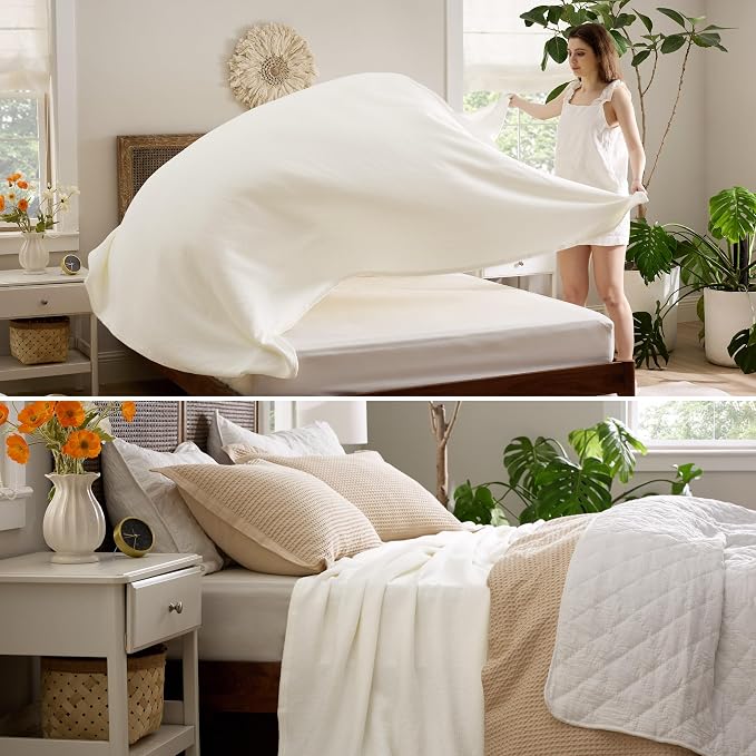Bedsure GentleSoft 100% Cotton Blanket Queen Size - Image 4