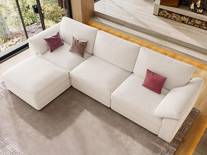 EASE MOOSE Sectional Modular Sofa, Oversized L Shape Sectional Couch Wide Deep - Image 3
