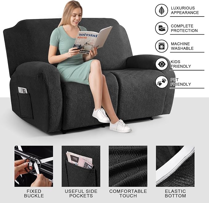Timeles Recliner Covers Recliner Loveseat Covers Reclining Couch Covers Sofa - Image 3
