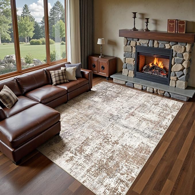 UERMEI 8x10 Washable Area Rug by UERMEI