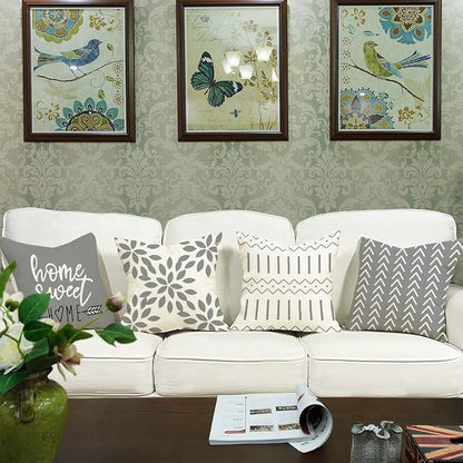 YCOLL Pillow Covers 22x22 Set of 4, Modern Sofa Throw Pillow Cover, Decorative - Image 2