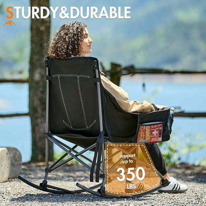 Portal Camping Rocking Chair Outdoors Folding Portable Rocker - Image 5